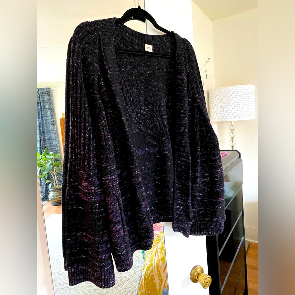Tamaki Niime Knit Cardigan, Deep Purple, OOAK
